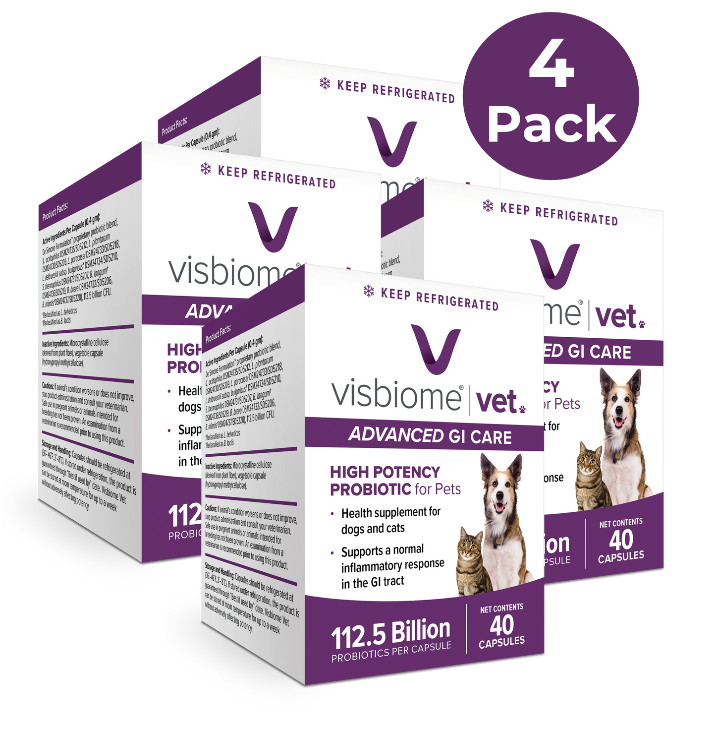 Visbiome Vet - Capsules - 4 Pack