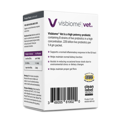 Visbiome Vet Advanced GI Care - 225 Billion CFU Packets - 3 Pack