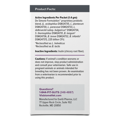 Visbiome Vet Advanced GI Care - 225 Billion CFU Packets - 3 Pack