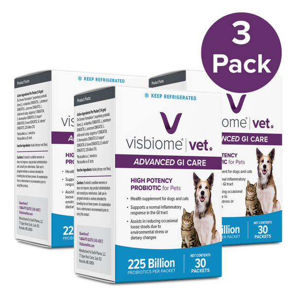 Visbiome Vet Advanced GI Care - 225 Billion CFU Packets - 3 Pack Product Description