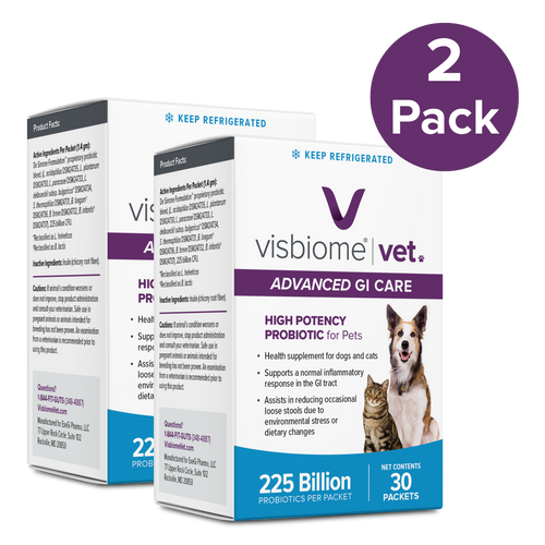 Visbiome Vet Advanced GI Care - 225 Billion CFU Packets - 2 Pack