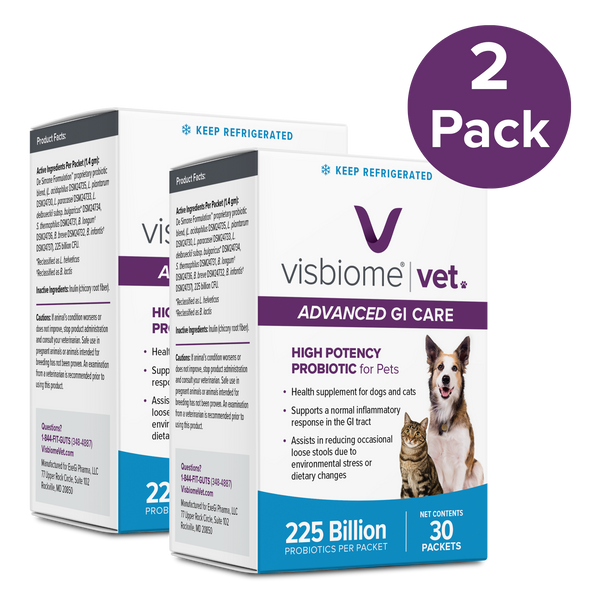 Visbiome Vet Advanced GI Care - 225 Billion CFU Packets - 2 Pack Product Description